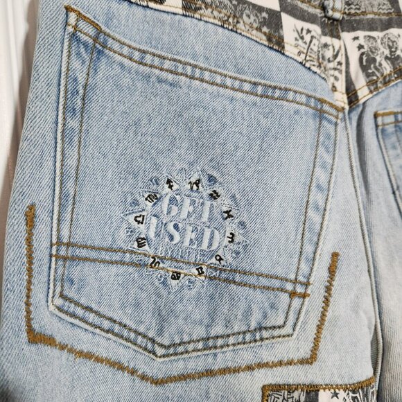 Vtg Get Used By Elie High Waisted Jeans-Size 29-Streetwear-Hip Hop-1992 - Picture 4 of 13